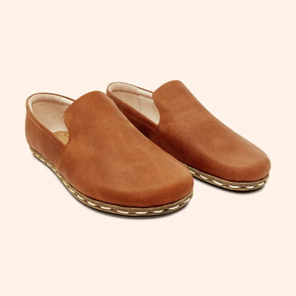 New Earthing Harmony Brown Leather Grounding Earthing Barefoot Shoes Women's - Picture 1 of 16